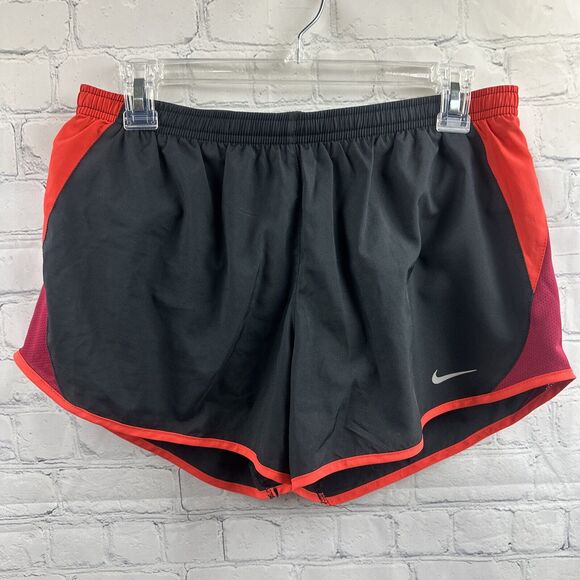 Nike Running Shorts Lot Of 2 Women’s Medium Lined Black Pink Red Dri-Fit Active - Picture 2 of 9